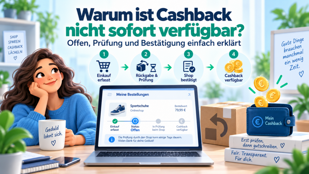 Warum ist Cashback nicht sofort verfügbar?