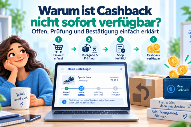 Warum ist Cashback nicht sofort verfügbar?