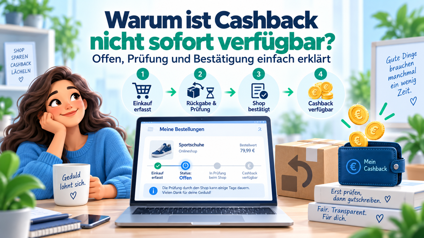 Warum ist Cashback nicht sofort verfügbar?
