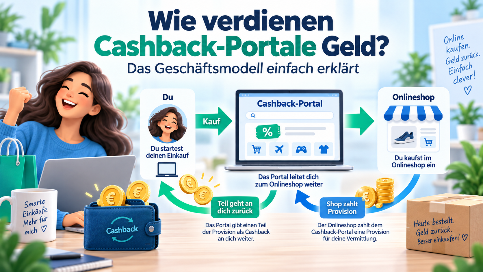 Wie verdienen Cashback-Portale Geld?